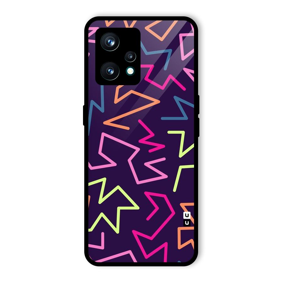 Colored Lines Glass Back Case for Realme 9 Pro Plus 5G