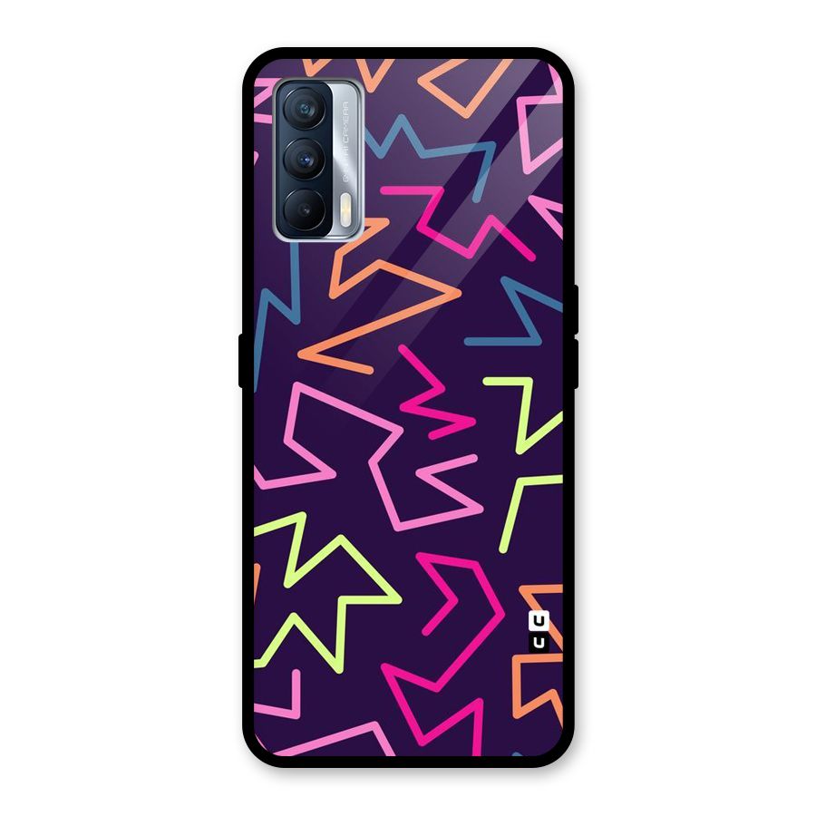 Colored Lines Glass Back Case for Realme X7