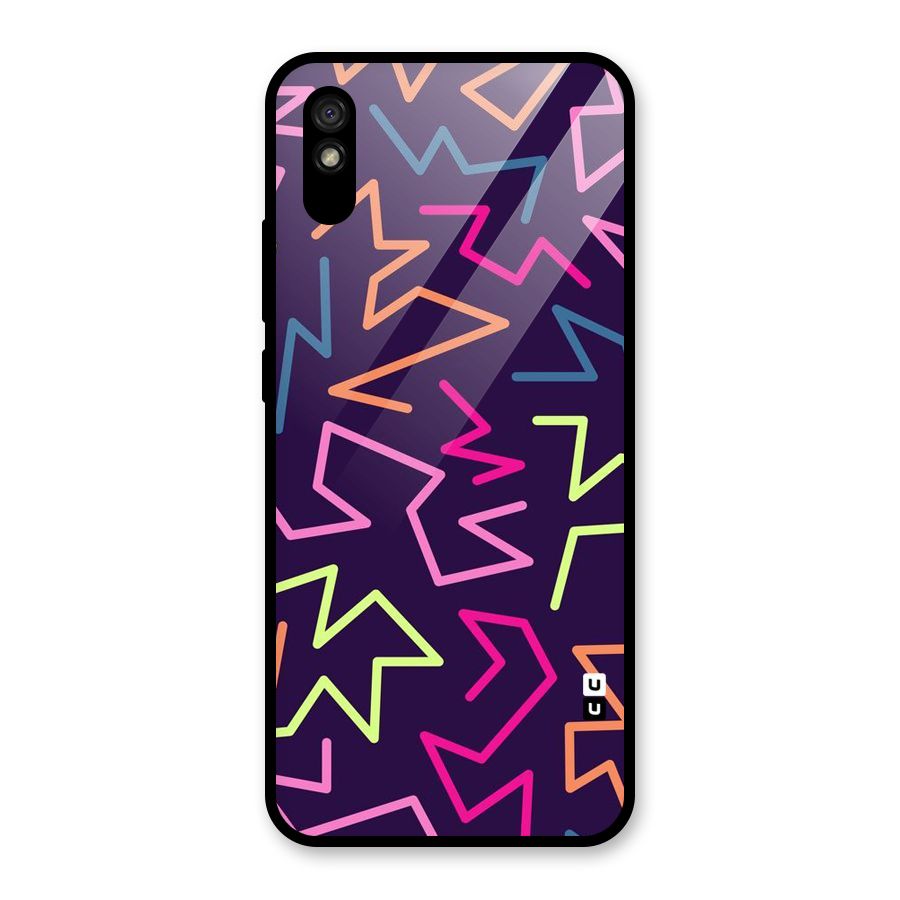 Colored Lines Glass Back Case for Redmi 9A