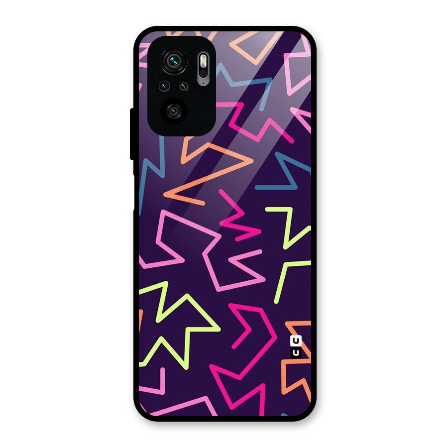 Colored Lines Glass Back Case for Redmi Note 10S