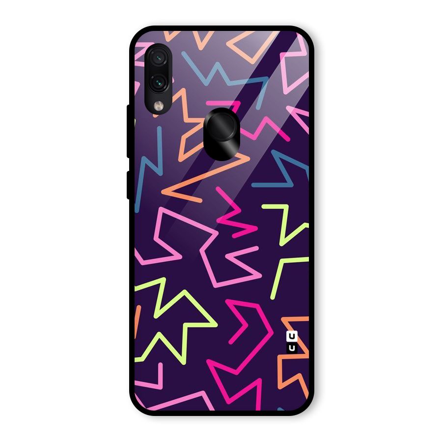 Colored Lines Glass Back Case for Redmi Note 7