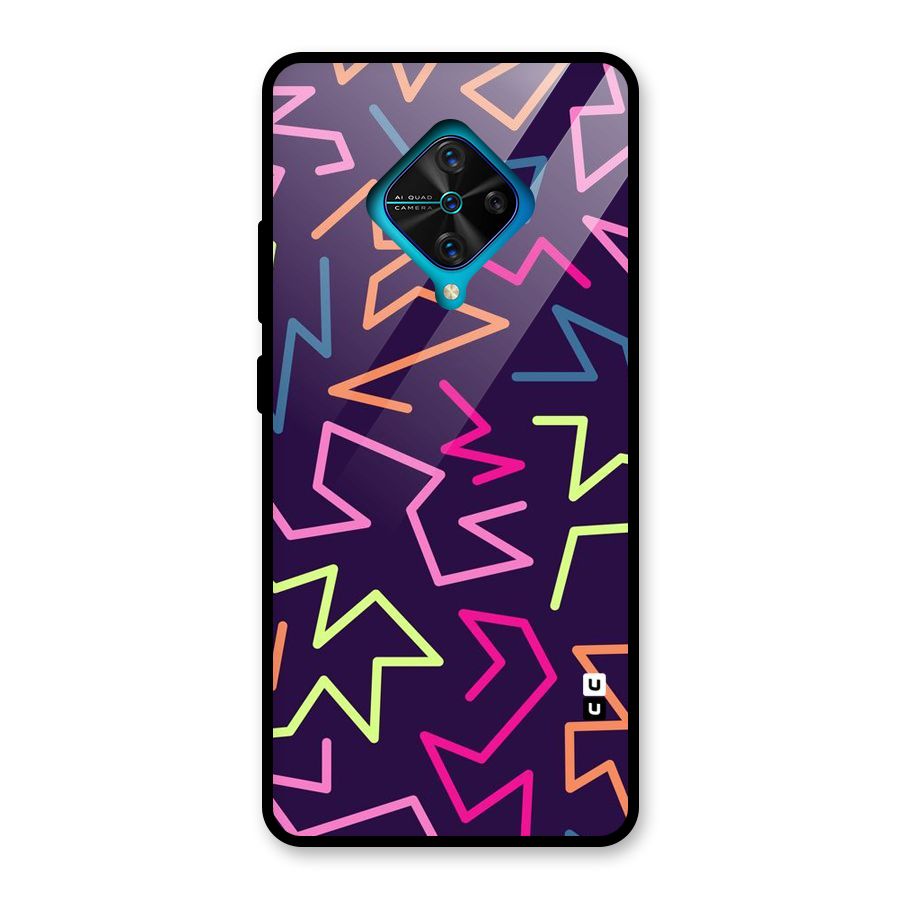 Colored Lines Glass Back Case for Vivo S1 Pro