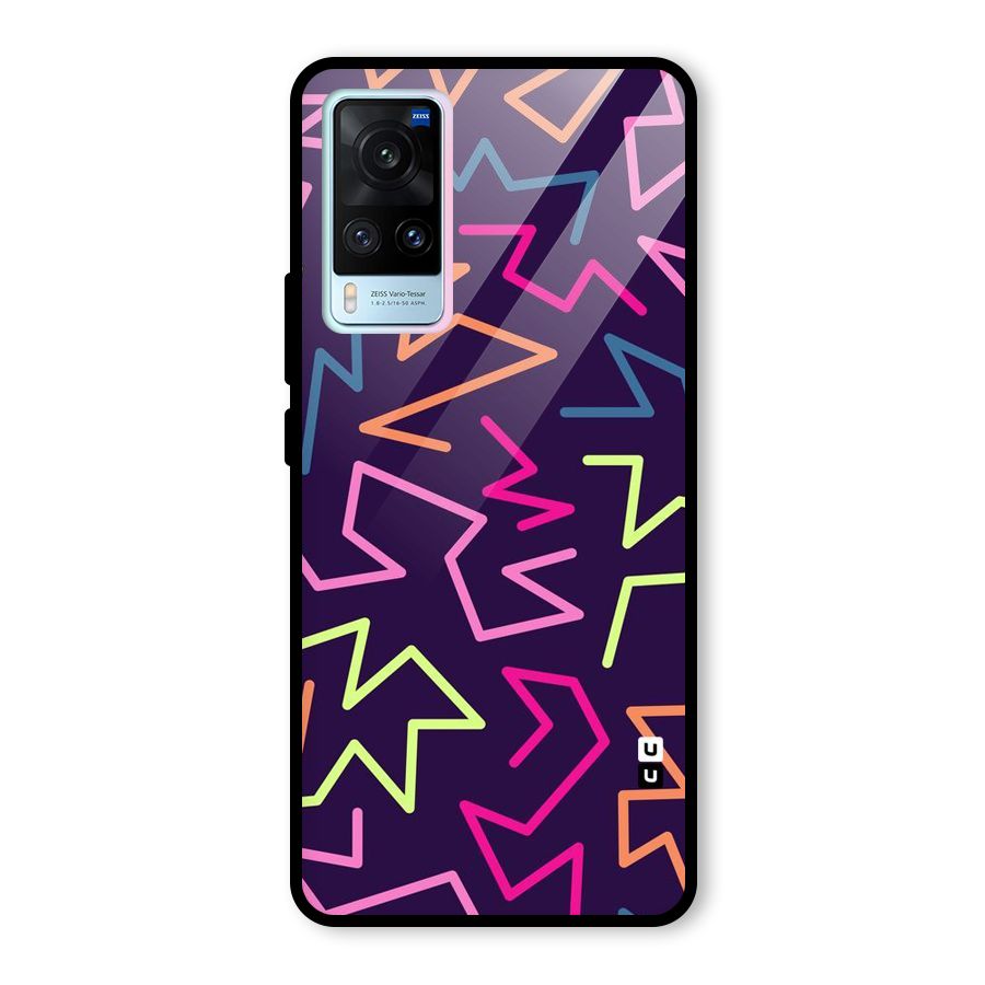 Colored Lines Glass Back Case for Vivo X60