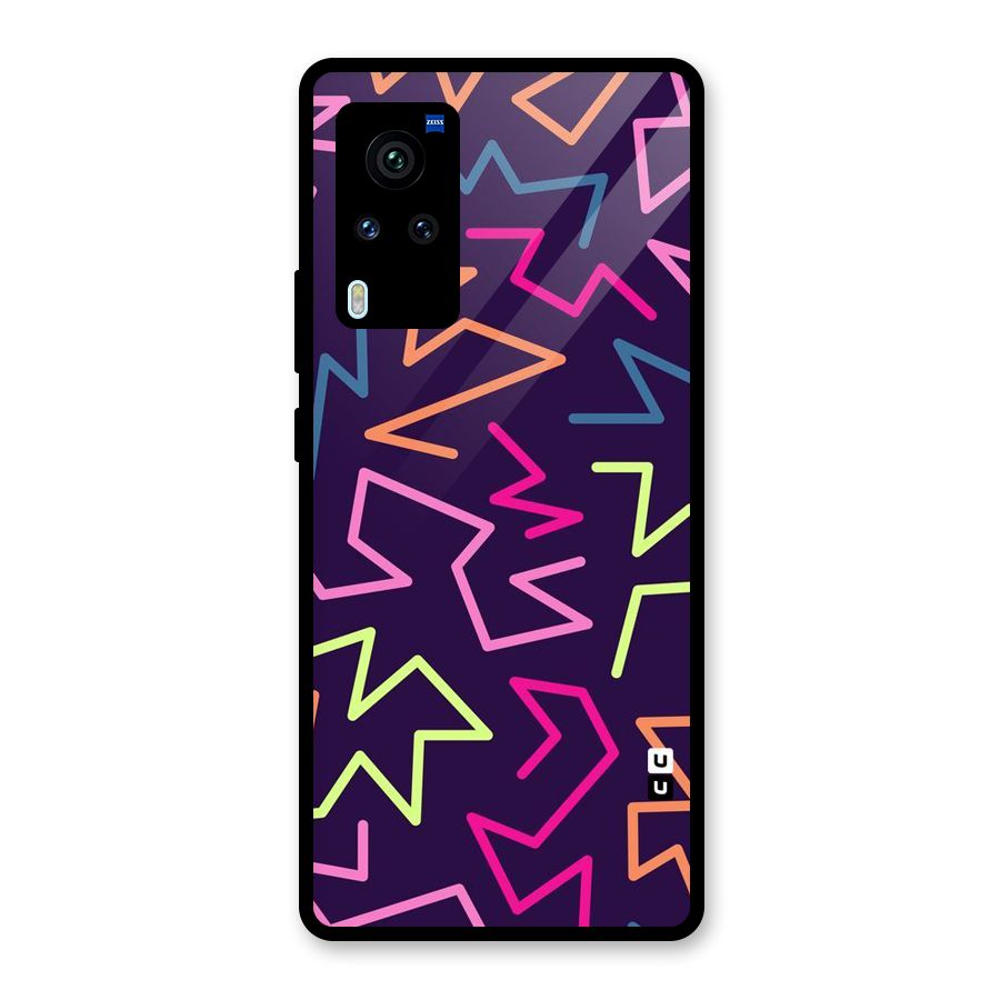 Colored Lines Glass Back Case for Vivo X60 Pro