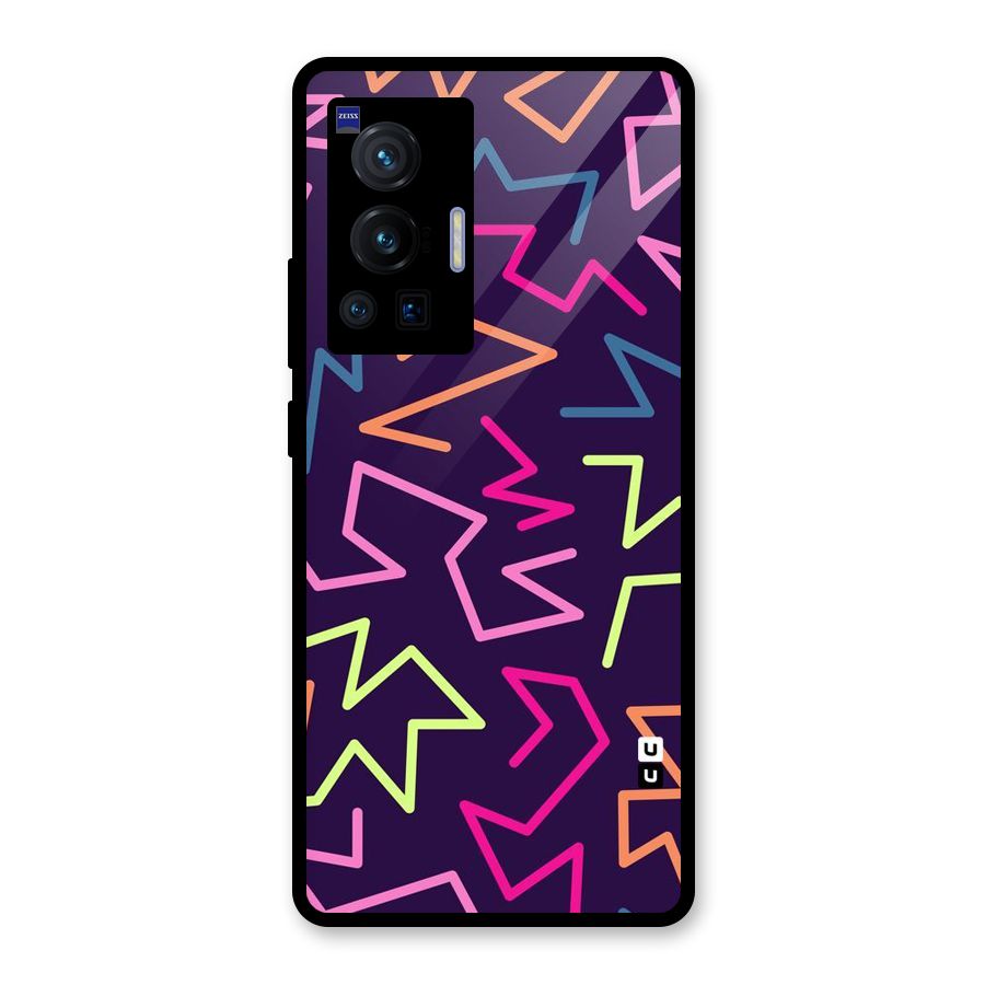 Colored Lines Glass Back Case for Vivo X70 Pro