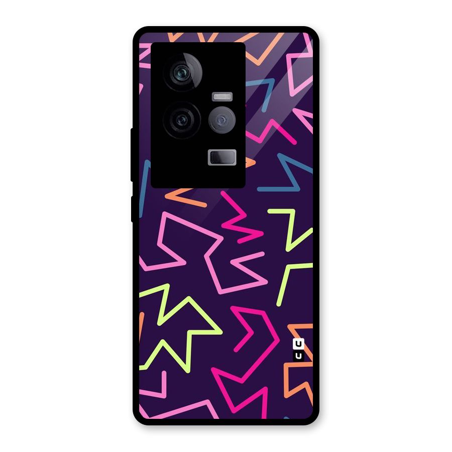 Colored Lines Glass Back Case for Vivo iQOO 11 5G
