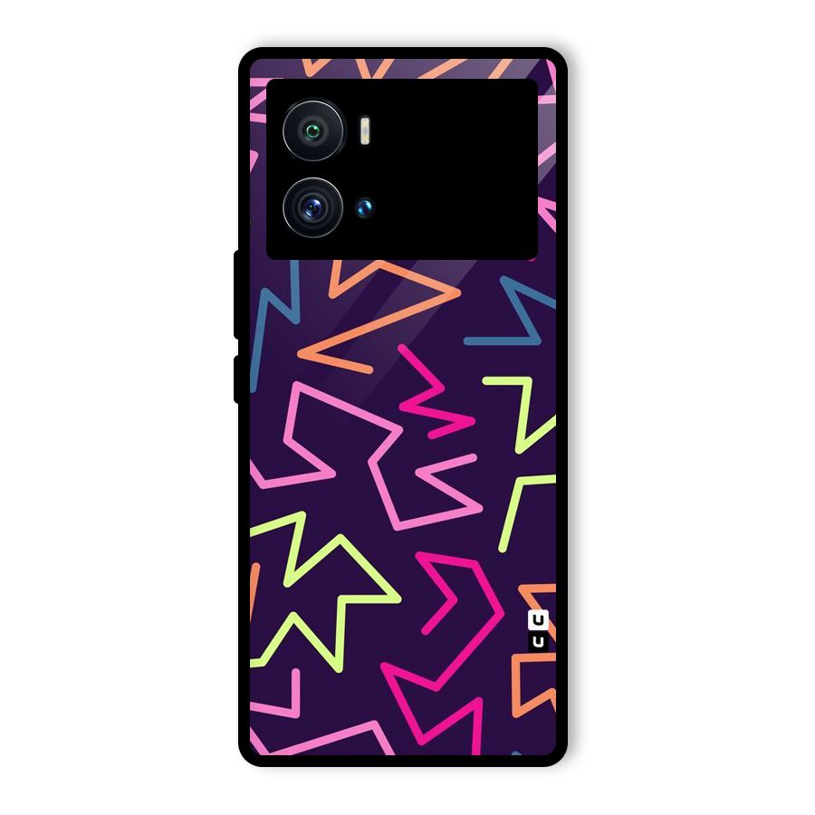 Colored Lines Glass Back Case for Vivo iQOO 9 Pro
