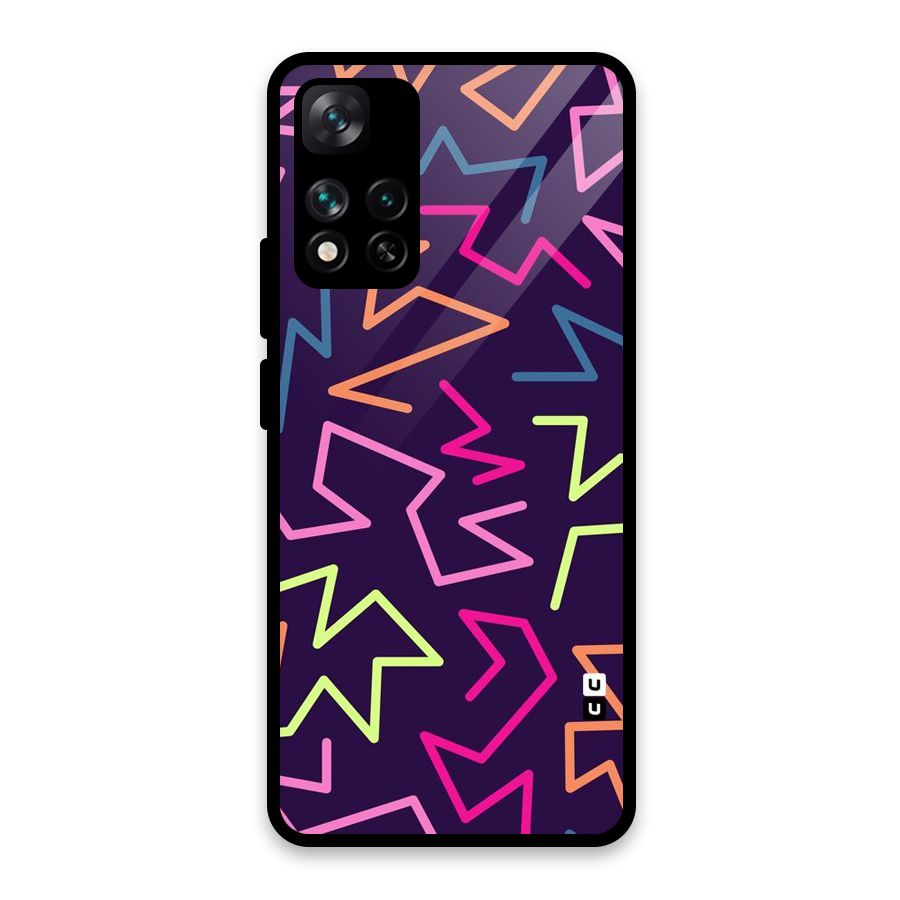 Colored Lines Glass Back Case for Xiaomi 11i 5G