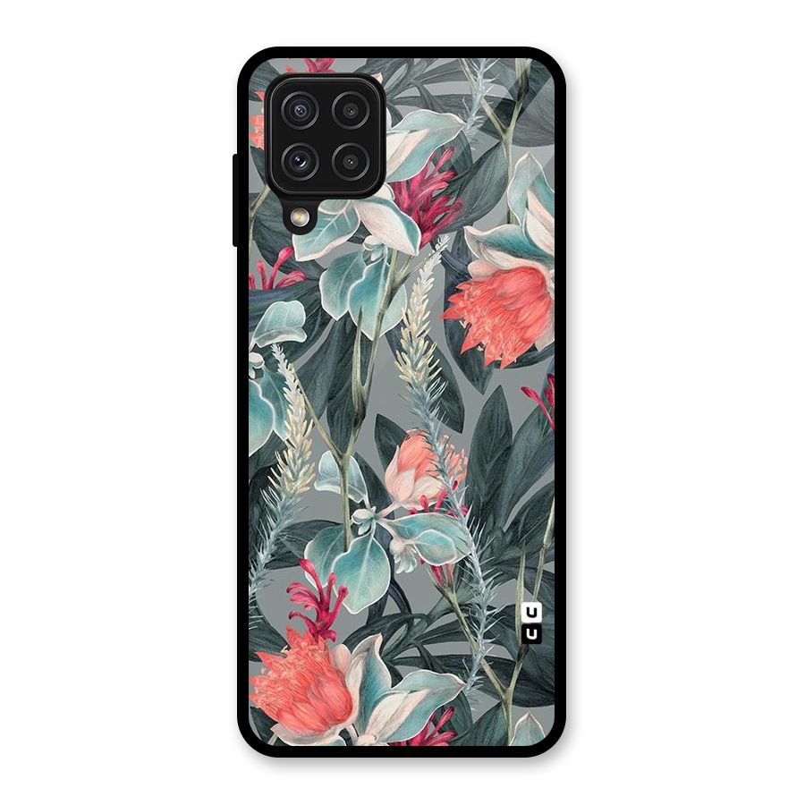 Colored Petals Glass Back Case for Galaxy A22 4G