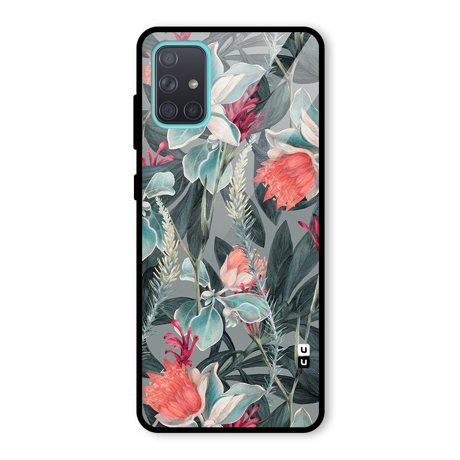 Colored Petals Glass Back Case for Galaxy A71