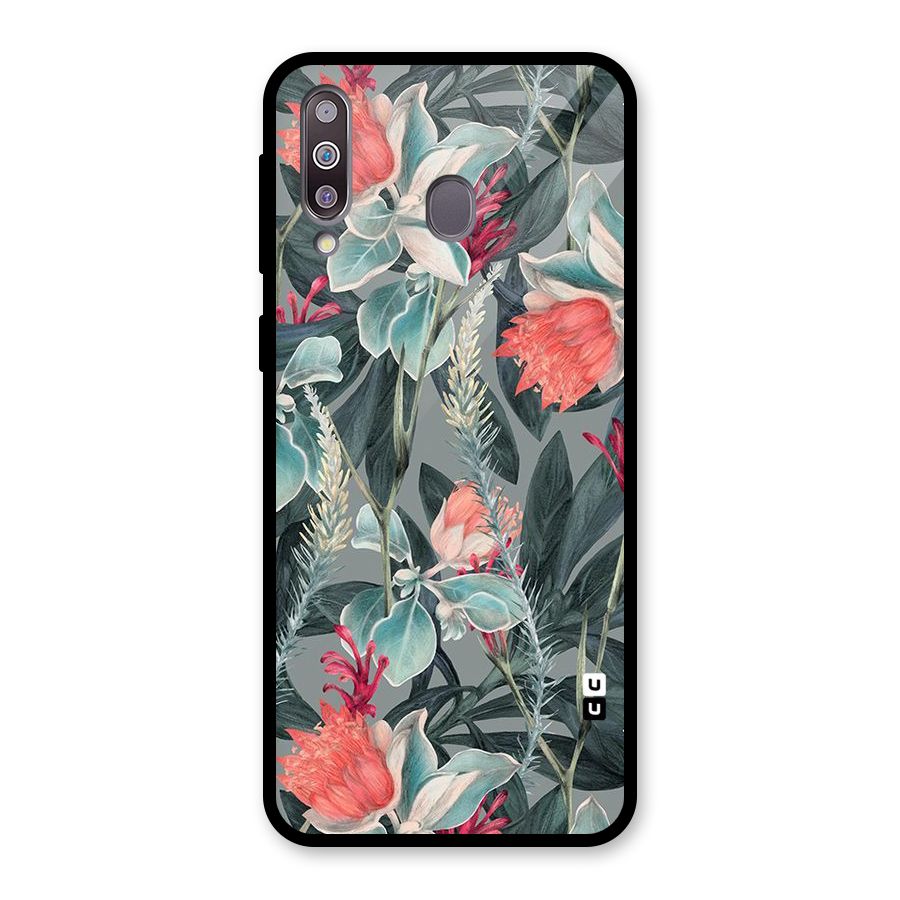 Colored Petals Glass Back Case for Galaxy M30