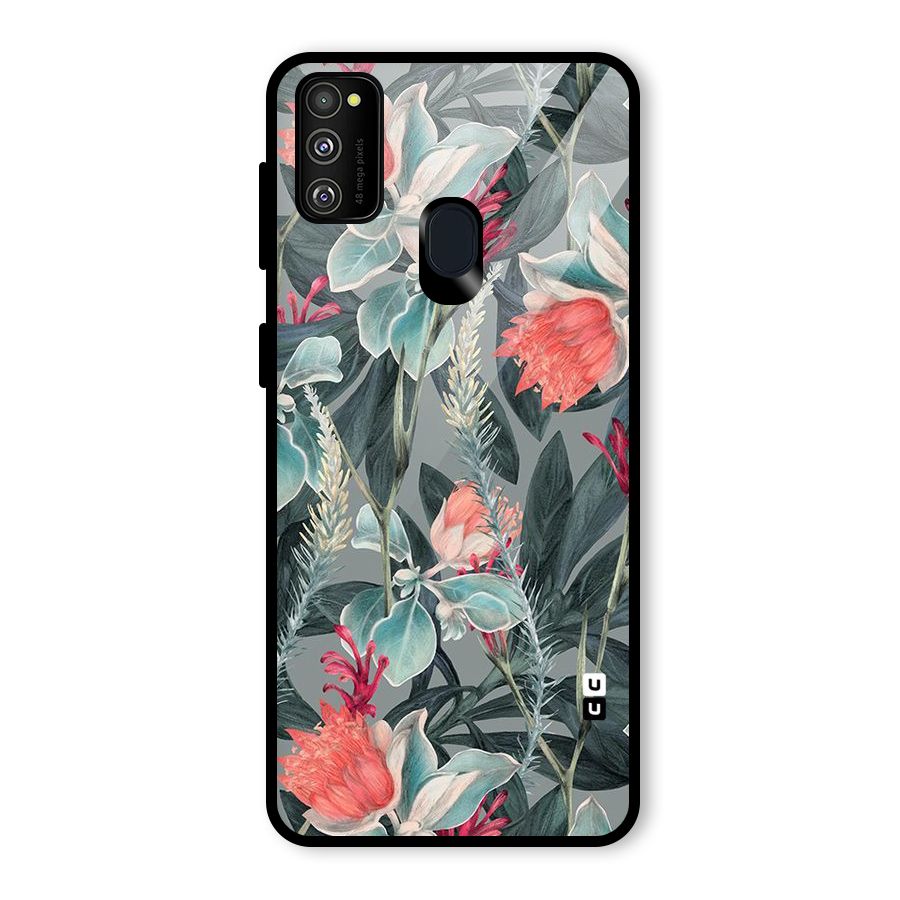 Colored Petals Glass Back Case for Galaxy M30s