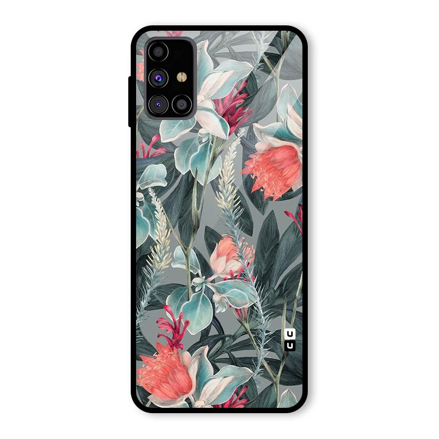 Colored Petals Glass Back Case for Galaxy M31s
