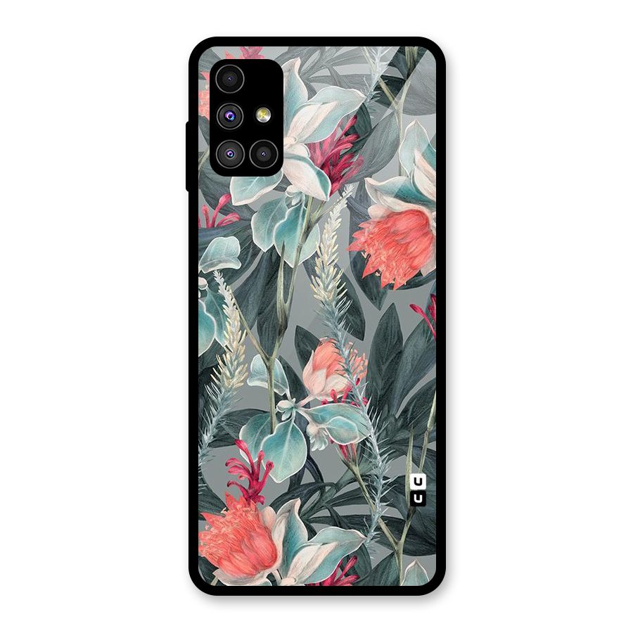 Colored Petals Glass Back Case for Galaxy M51