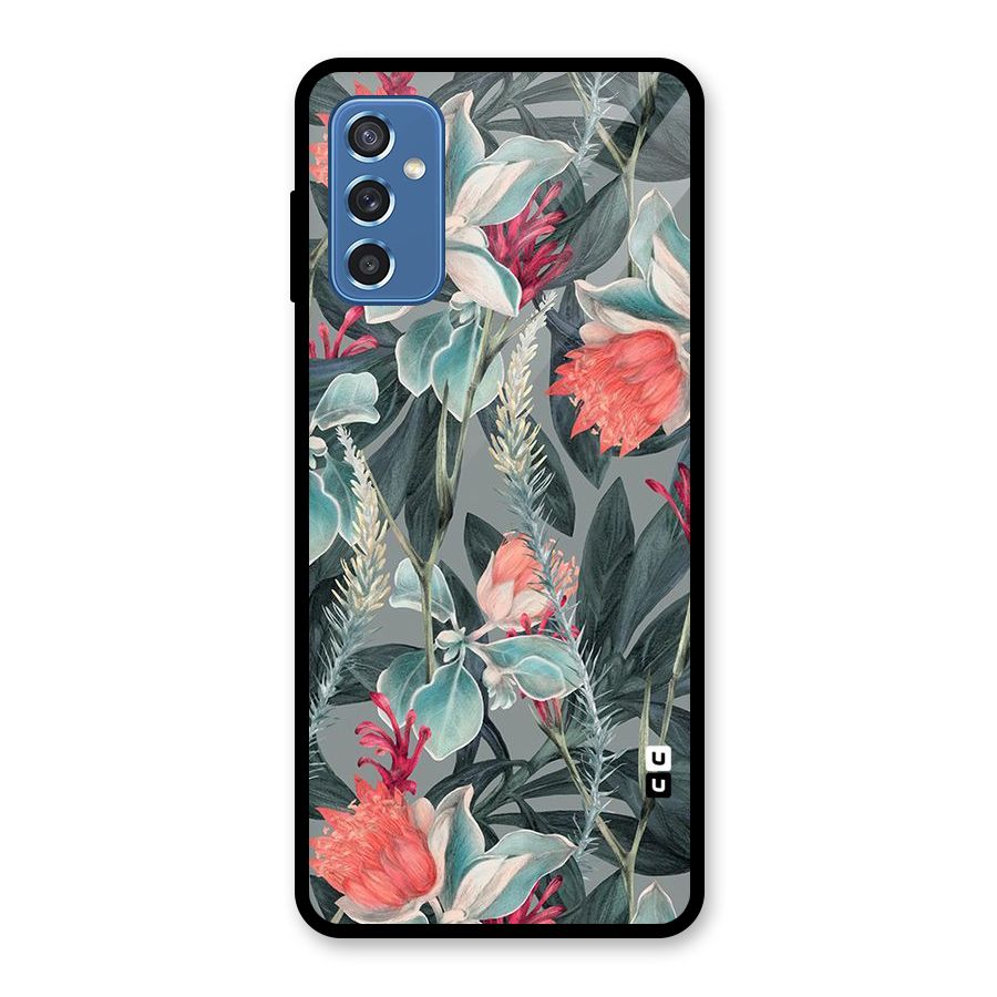 Colored Petals Glass Back Case for Galaxy M52 5G