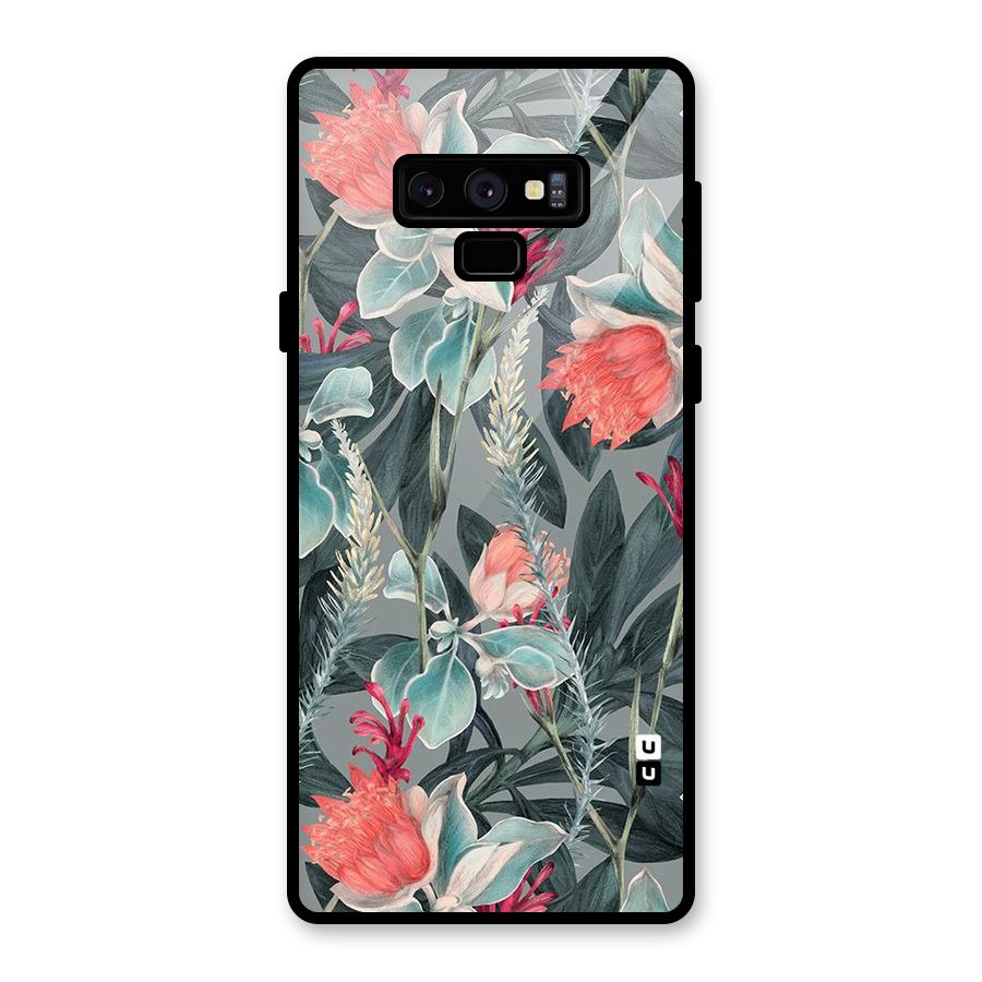 Colored Petals Glass Back Case for Galaxy Note 9