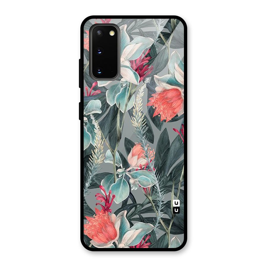 Colored Petals Glass Back Case for Galaxy S20