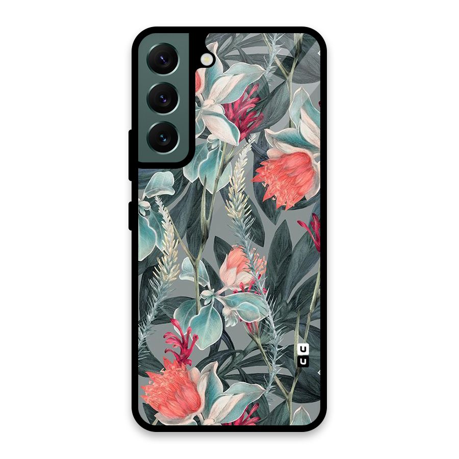 Colored Petals Glass Back Case for Galaxy S22 5G