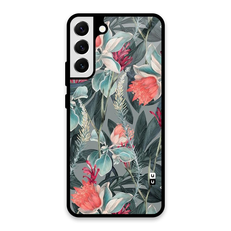 Colored Petals Glass Back Case for Galaxy S22 Plus 5G
