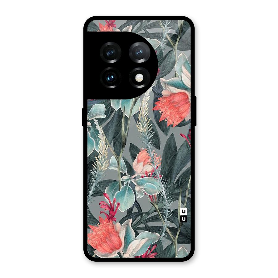Colored Petals Glass Back Case for OnePlus 11