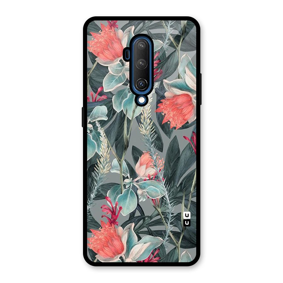 Colored Petals Glass Back Case for OnePlus 7T Pro