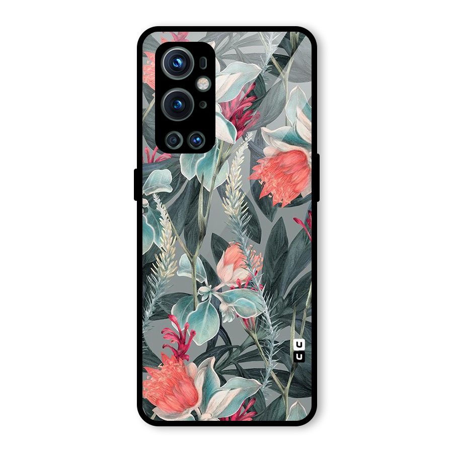 Colored Petals Glass Back Case for OnePlus 9 Pro