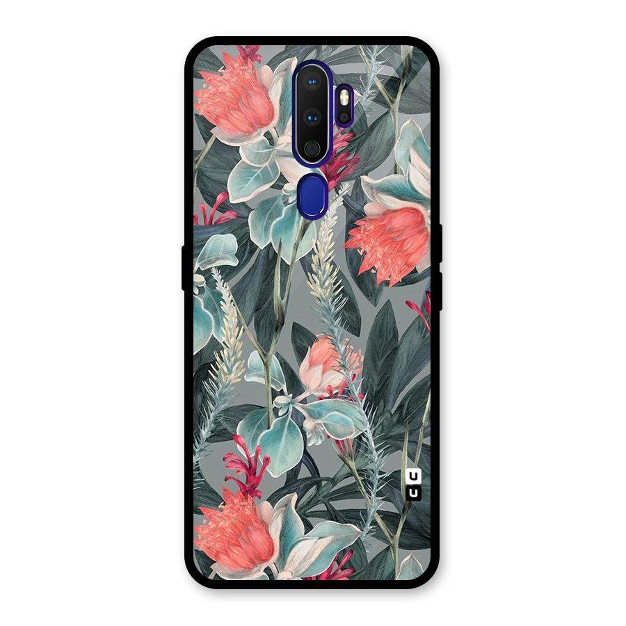 Colored Petals Glass Back Case for Oppo A9 (2020)