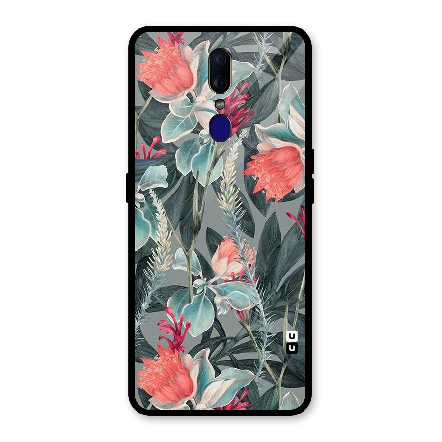 Colored Petals Glass Back Case for Oppo F11
