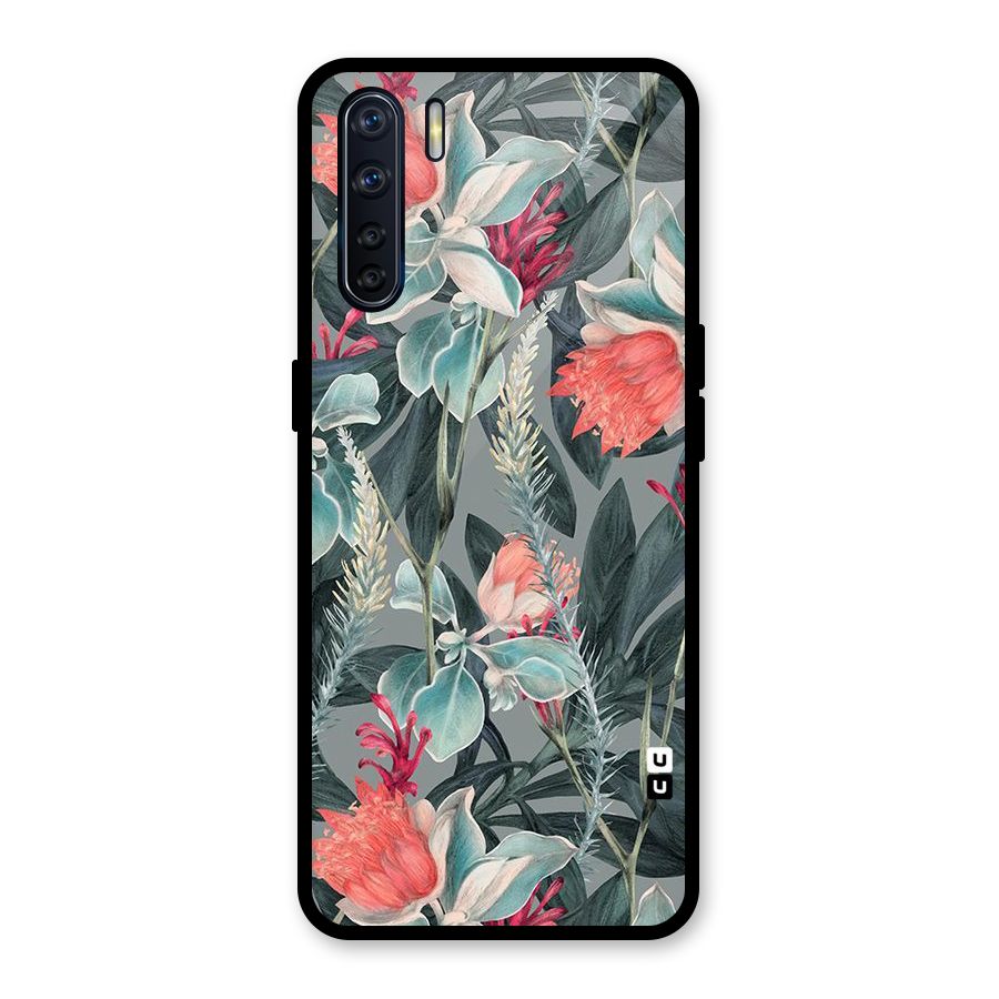 Colored Petals Glass Back Case for Oppo F15