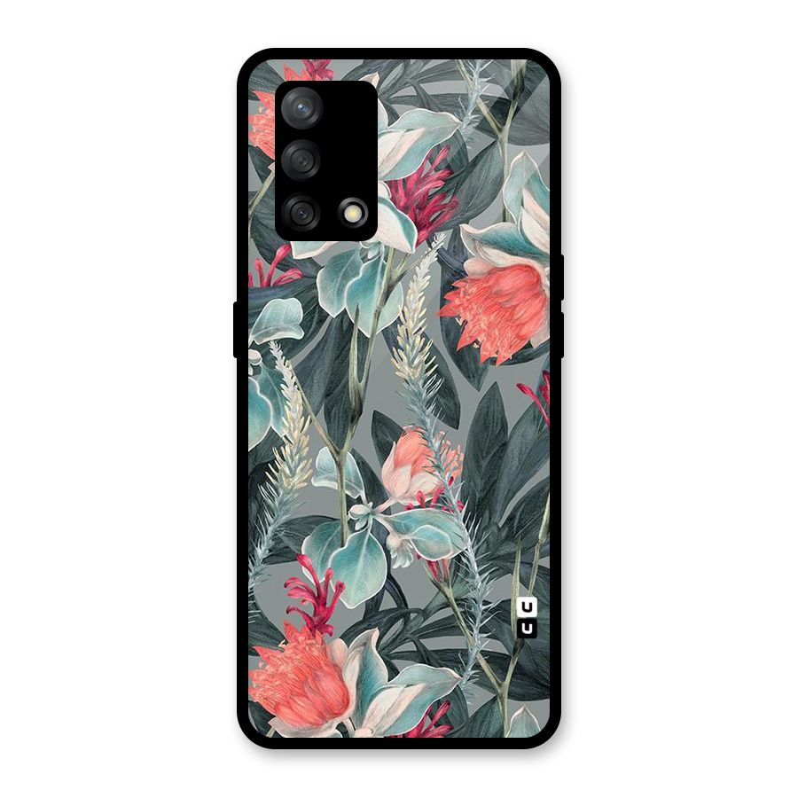 Colored Petals Glass Back Case for Oppo F19