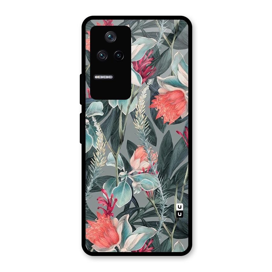 Colored Petals Glass Back Case for Poco F4 5G