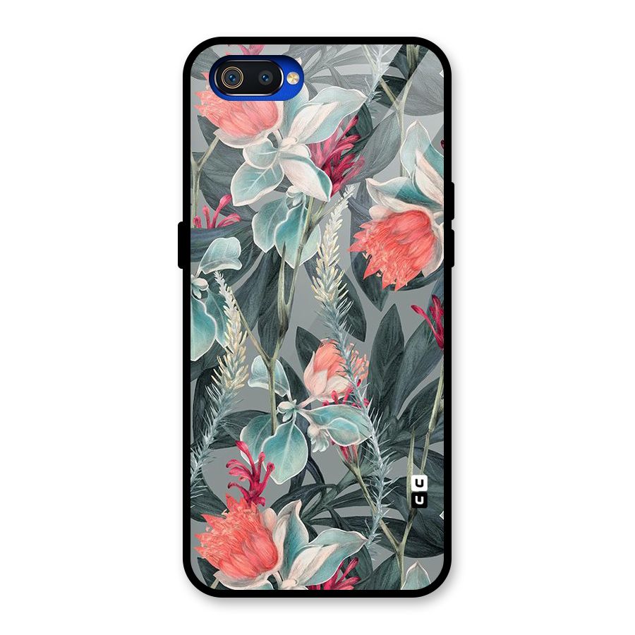 Colored Petals Glass Back Case for Realme C2