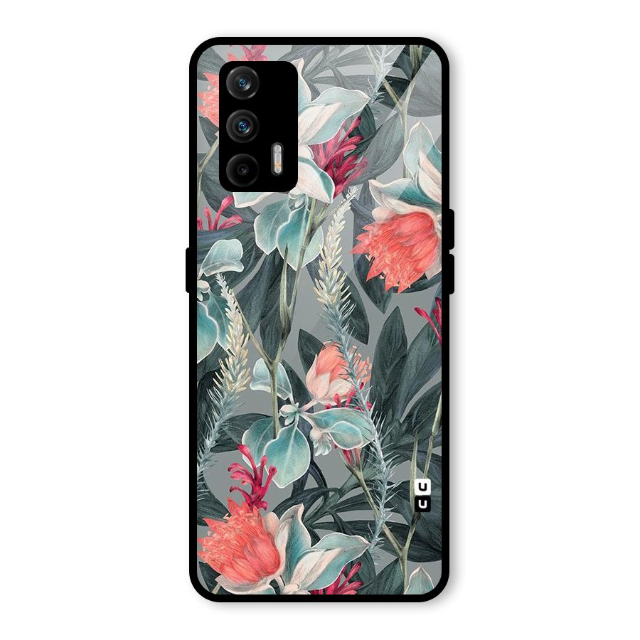 Colored Petals Glass Back Case for Realme GT 5G