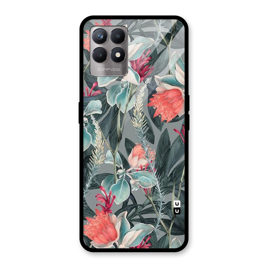 Colored Petals Glass Back Case for Realme Narzo 50