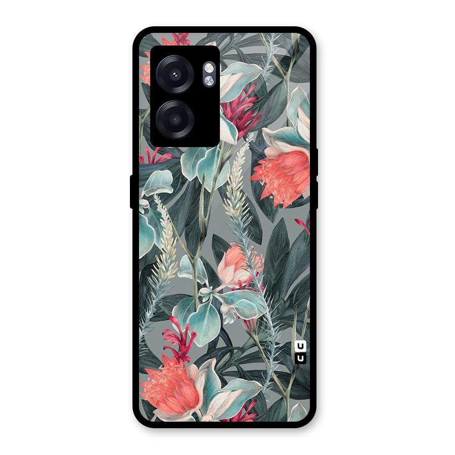 Colored Petals Glass Back Case for Realme Narzo 50 5G