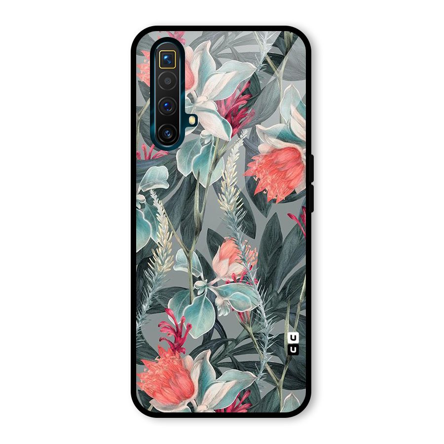Colored Petals Glass Back Case for Realme X3 SuperZoom