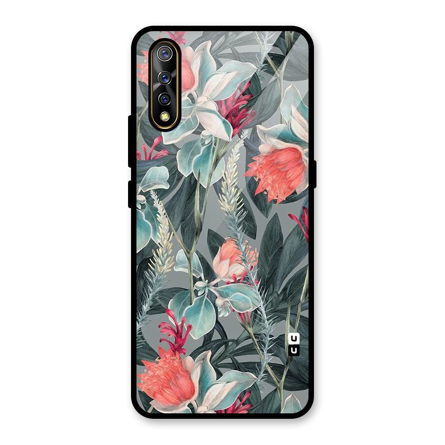 Colored Petals Glass Back Case for Vivo S1