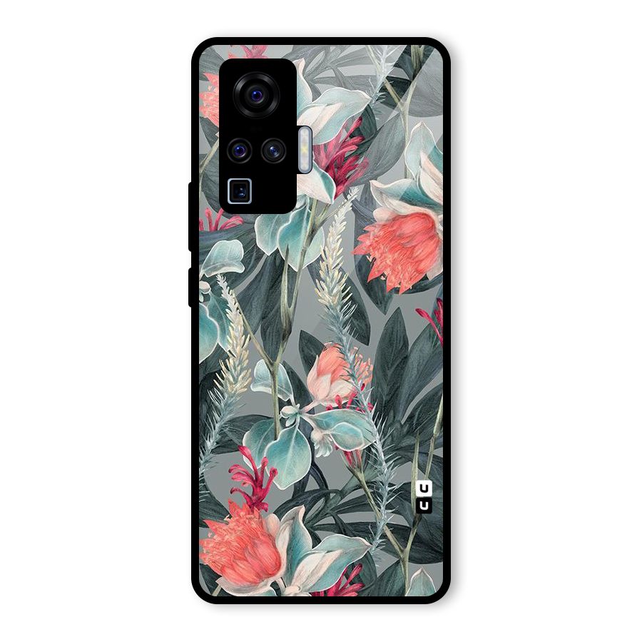 Colored Petals Glass Back Case for Vivo X50 Pro