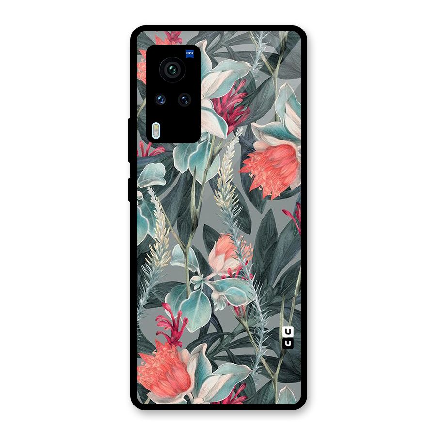 Colored Petals Glass Back Case for Vivo X60 Pro