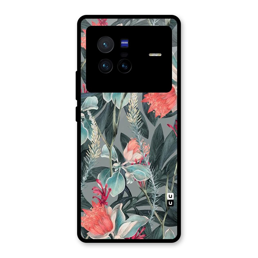 Colored Petals Glass Back Case for Vivo X80
