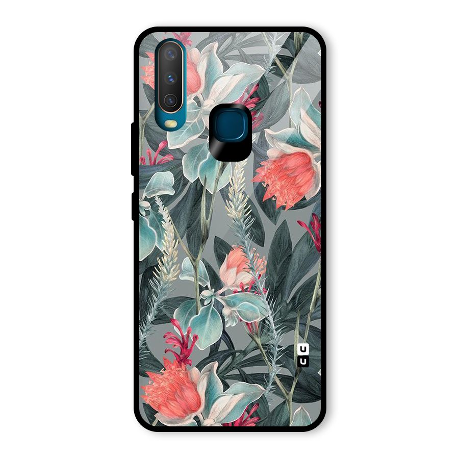 Colored Petals Glass Back Case for Vivo Y17