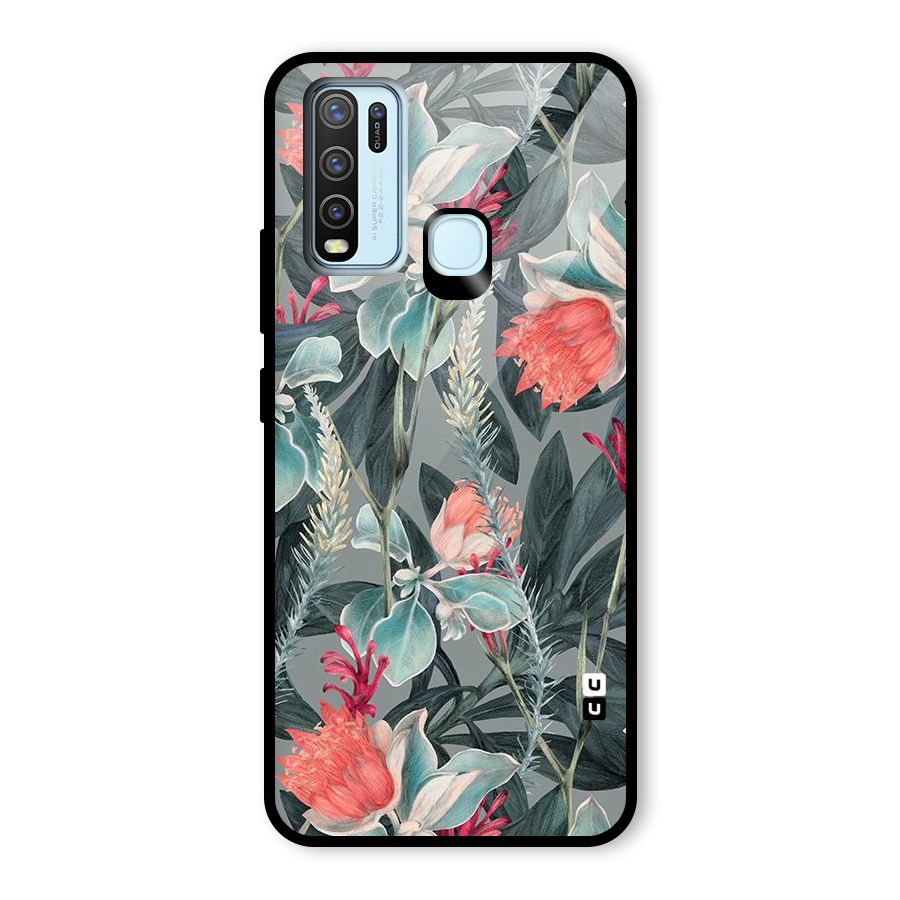 Colored Petals Glass Back Case for Vivo Y50