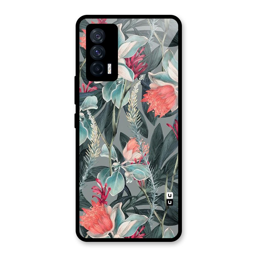 Colored Petals Glass Back Case for Vivo iQOO 7 5G