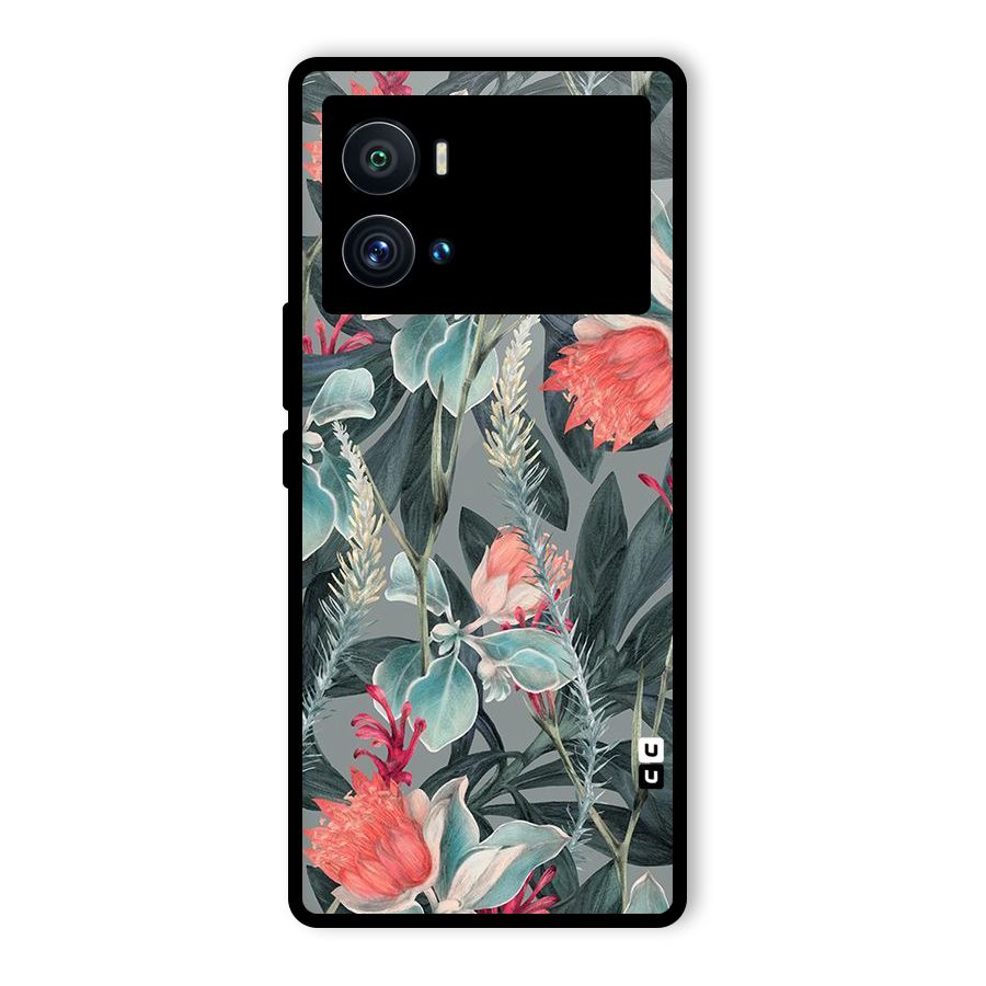 Colored Petals Glass Back Case for Vivo iQOO 9 Pro
