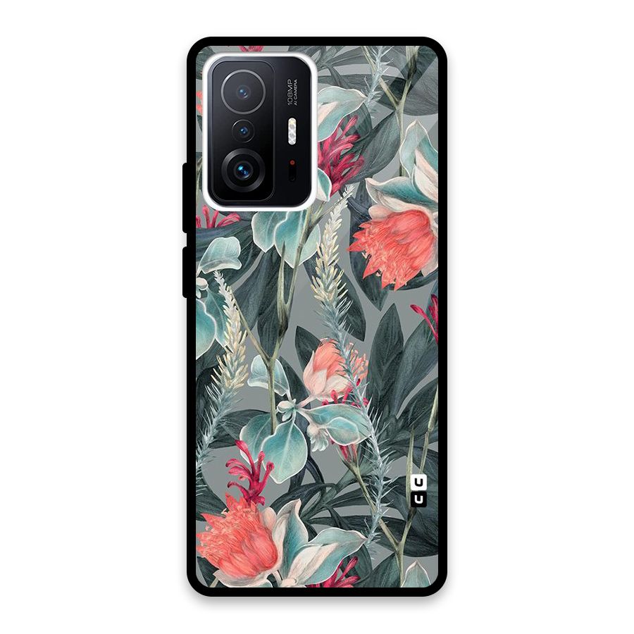 Colored Petals Glass Back Case for Xiaomi 11T Pro
