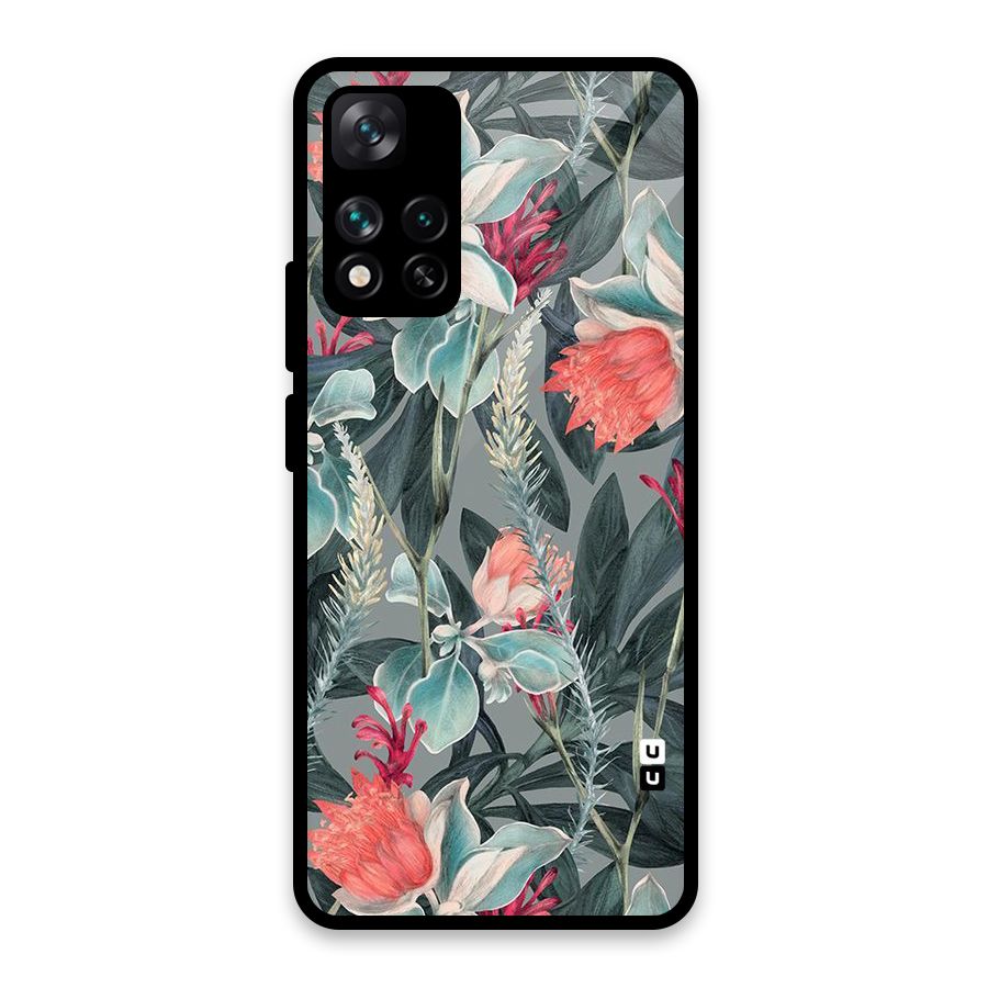 Colored Petals Glass Back Case for Xiaomi 11i HyperCharge 5G