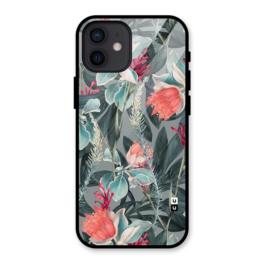 Colored Petals Glass Back Case for iPhone 12