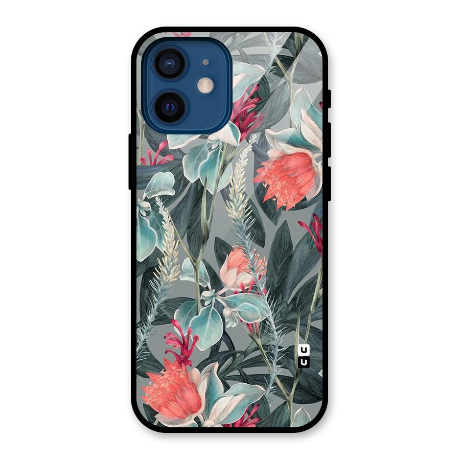Colored Petals Glass Back Case for iPhone 12 Mini