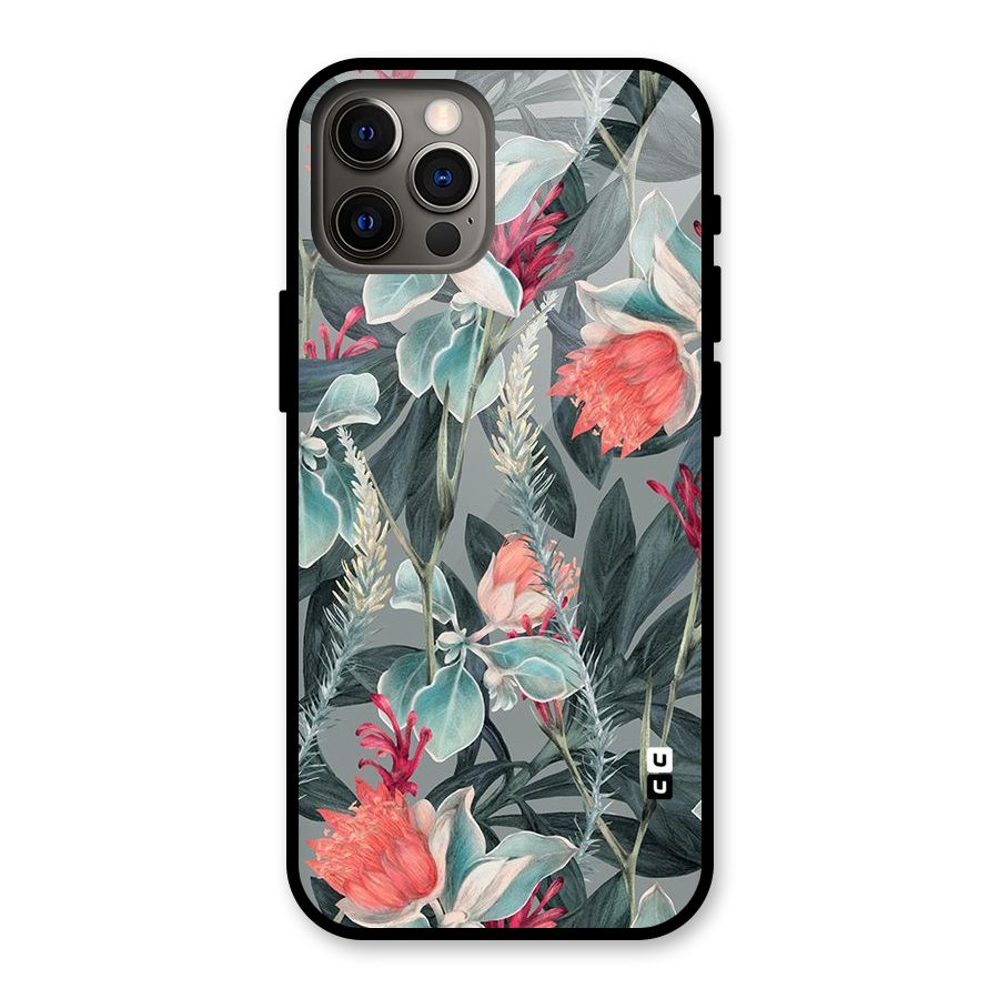 Colored Petals Glass Back Case for iPhone 12 Pro