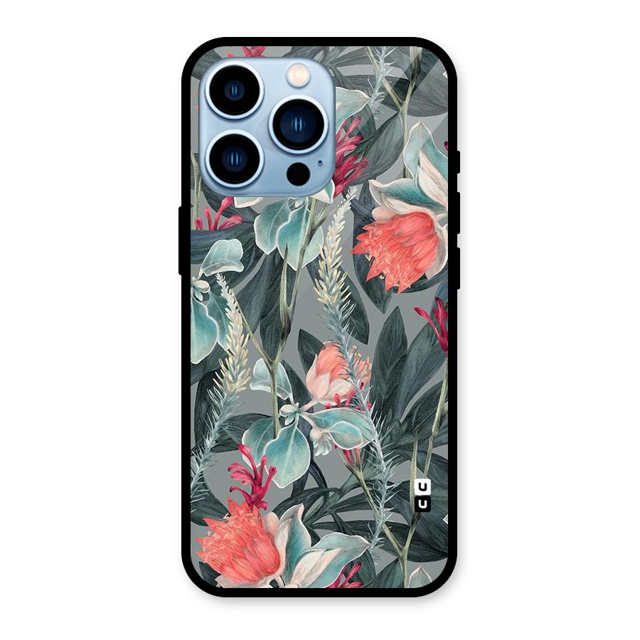 Colored Petals Glass Back Case for iPhone 13 Pro